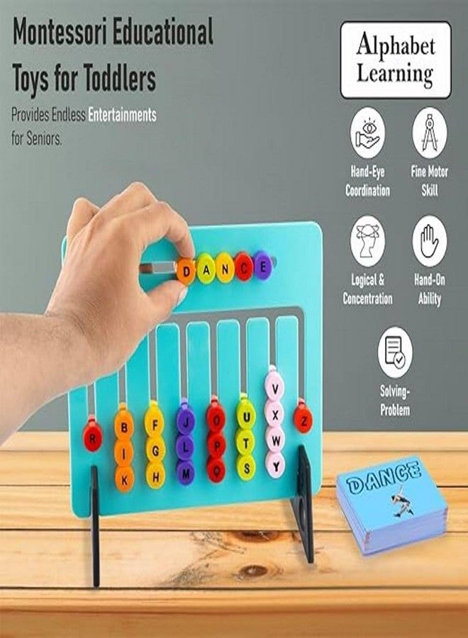 ROKTRY Montessori Slide Puzzle Game for Teaching Plastick Game Board | Math Skill Booster Puzzle Game| for Cognitive Skills & Basic Readiness,and Pattern Matching, Letters Move Reading Spelling Games - Image 4